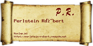 Perlstein Róbert névjegykártya